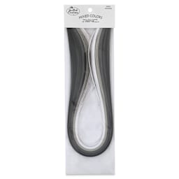Quilled Creations Mixed Quilling Papers - Grey Shades, Pkg of 100, front of package