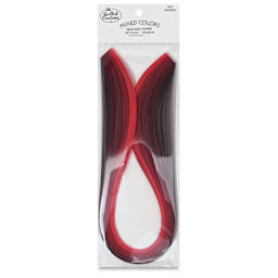 Quilled Creations Mixed Quilling Papers - Red Shades, Pkg of 100 - front of packaging