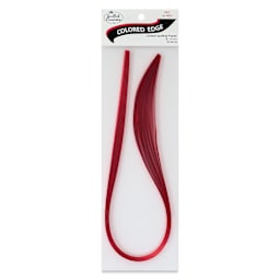 Quilled Creations Colored Edge Gilded Quilling Paper - Pkg of 30, Red, 1/8" front of packaging