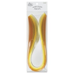 Quilled Creations Mixed Quilling Papers - Yellow Shades, Pkg of 100 - front of packaging