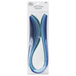 Quilled Creations Mixed Quilling Papers - Blue Shades, Pkg of 100 - front of packaging