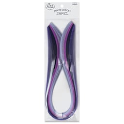 Quilled Creations Mixed Quilling Papers - Purple Shades, Pkg of 100 - front of packaging
