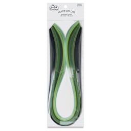 Quilled Creations Mixed Quilling Papers - Green Shades, Pkg of 100 - front of packaging
