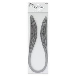 Quilled Creations Metallic Quilling Paper - Pkg of 50, Silver, 1/8" front of packaging