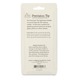 Quilled Creations Precision Tip Glue Applicator - 0.5 oz - back of packaging