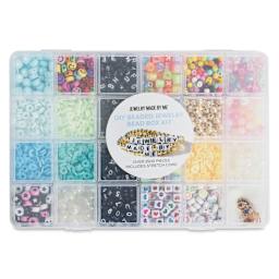 Jewelry Made By Me Letter and Charm Bead Box with lid closed