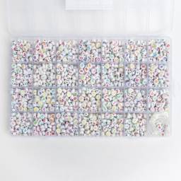 Jewelry Made By Me Letter Bead Box - Pkg of 1,600, White Beads, Assorted Letters