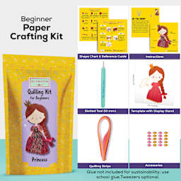 My Creative Camp Beginner Quilling Craft Kit - Princess contents