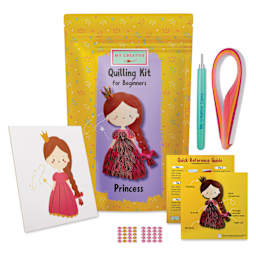 My Creative Camp Beginner Quilling Craft Kit - Princess packaging with contents