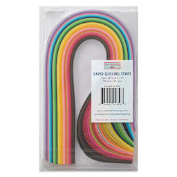 My Creative Camp Paper Quilling Strips - Pkg of 720. Set of 26 colors, Mixed, 38 cm x 7 mm in packaging