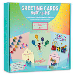 My Creative Camp Greeting Cards Quilling Kit front of packaging