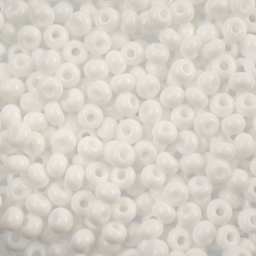 John Bead 6/0 Czech Glass Seed Beads - White