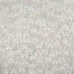 John Bead 6/0 Czech Glass Seed Beads - White Pearl