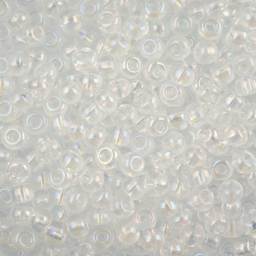 John Bead 6/0 Czech Glass Seed Beads - Crystal Aurora Borealis