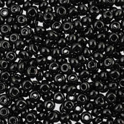 John Bead 6/0 Czech Glass Seed Beads - Black