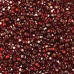  John Bead 8/0 Czech Glass Seed Beads - Ruby Silver-Lined