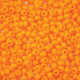  John Bead 8/0 Czech Glass Seed Beads - Opaque Light Orange