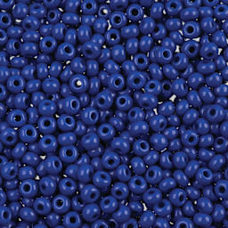  John Bead 8/0 Czech Glass Seed Beads - Opaque Medium Royal Blue