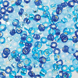 John Bead 6/0 Czech Glass Seed Beads - Aqua Mix