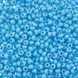  John Bead 8/0 Czech Glass Seed Beads - Opaque Light Blue