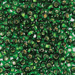 John Bead 6/0 Czech Glass Seed Beads - Kelly Green Silver-Lined
