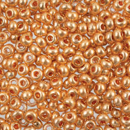John Bead 6/0 Czech Glass Seed Beads - Metallic Gold