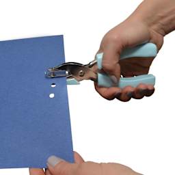 Westcott Soft Grip Hole Punch punching paper