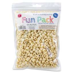 Cousin DIY Fun Pack Pony Beads - Pkg of 750, Neutral, 6 mm x 9 mm front of packaging
