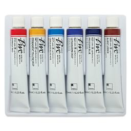 PWC Extra Fine Professional Watercolor - Set of 6, Marine Colors, 7.5 ml tubes
