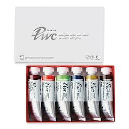 ShinHan PWC Extra Fine Professional Watercolor - B, Set of 6, Assorted Colors,15 ml, Tubes