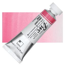 PWC Extra Fine Professional Watercolor - Brilliant Pink, 15 ml, Tube and swatch