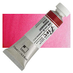 PWC Extra Fine Professional Watercolor - Permanent Rose, 15 ml, Tube and swatch