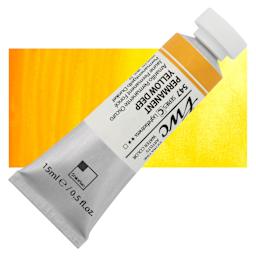PWC Extra Fine Professional Watercolor - Permanent Yellow Deep, 15 ml, Tube and swatch