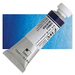 PWC Extra Fine Professional Watercolor - Cobalt Blue Hue, 15 ml, Tube and swatch