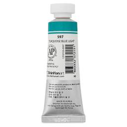PWC Extra Fine Professional Watercolor - Turquoise Blue Light, 15 ml, Tube back