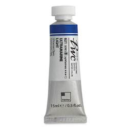 PWC Extra Fine Professional Watercolor - Ultramarine Light, 15 ml, Tube