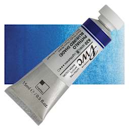 PWC Extra Fine Professional Watercolor - Phthalo Blue (Red Shade), 15 ml, Tube and swatch