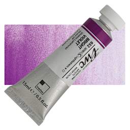 PWC Extra Fine Professional Watercolor - Bright Violet, 15 ml, Tube and swatch