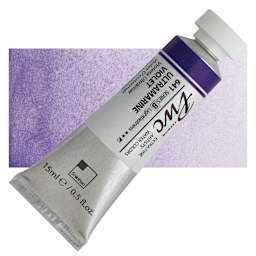 PWC Extra Fine Professional Watercolor - Ultramarine Violet, 15 ml, Tube and swatch
