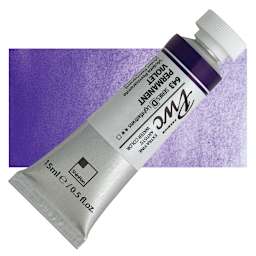 PWC Extra Fine Professional Watercolor - Permanent Violet, 15 ml, Tube and swatch