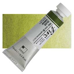 PWC Extra Fine Professional Watercolor - Olive Green, 15 ml, Tube and swatch