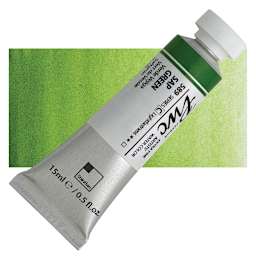PWC Extra Fine Professional Watercolor - Sap Green, 15 ml, Tube and swatch