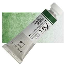 PWC Extra Fine Professional Watercolor - Oxide of Chromium, 15 ml, Swatch with Tube
