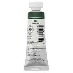 PWC Extra Fine Professional Watercolor - Terre Verte, 15 ml, Tube back