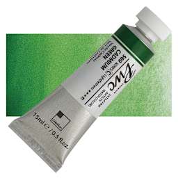 PWC Extra Fine Professional Watercolor - Cadmium Green, 15 ml, Tube and swatch