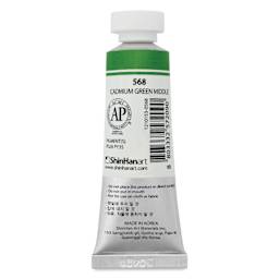 PWC Extra Fine Professional Watercolor - Cadmium Green Middle, 15 ml, Tube back