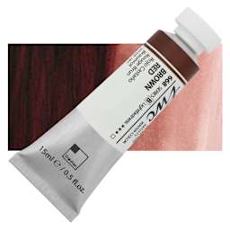 PWC Extra Fine Professional Watercolor - Brown Red, 15 ml, Tube and swatch