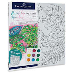 Faber-Castell Creative Studio Watercolor Paint by Numbers Set - Tropical (In packaging)