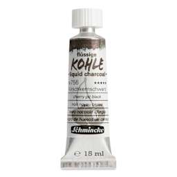 Schmincke Liquid Charcoal - Cherry Pit Black, 15 ml Tube