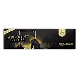 Finetec Premium Watercolor Pans Set - Pearlescent Antique Tones, Set of 6 (Front of packaging)